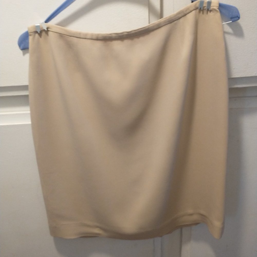 Beige  100% Silk  skirt